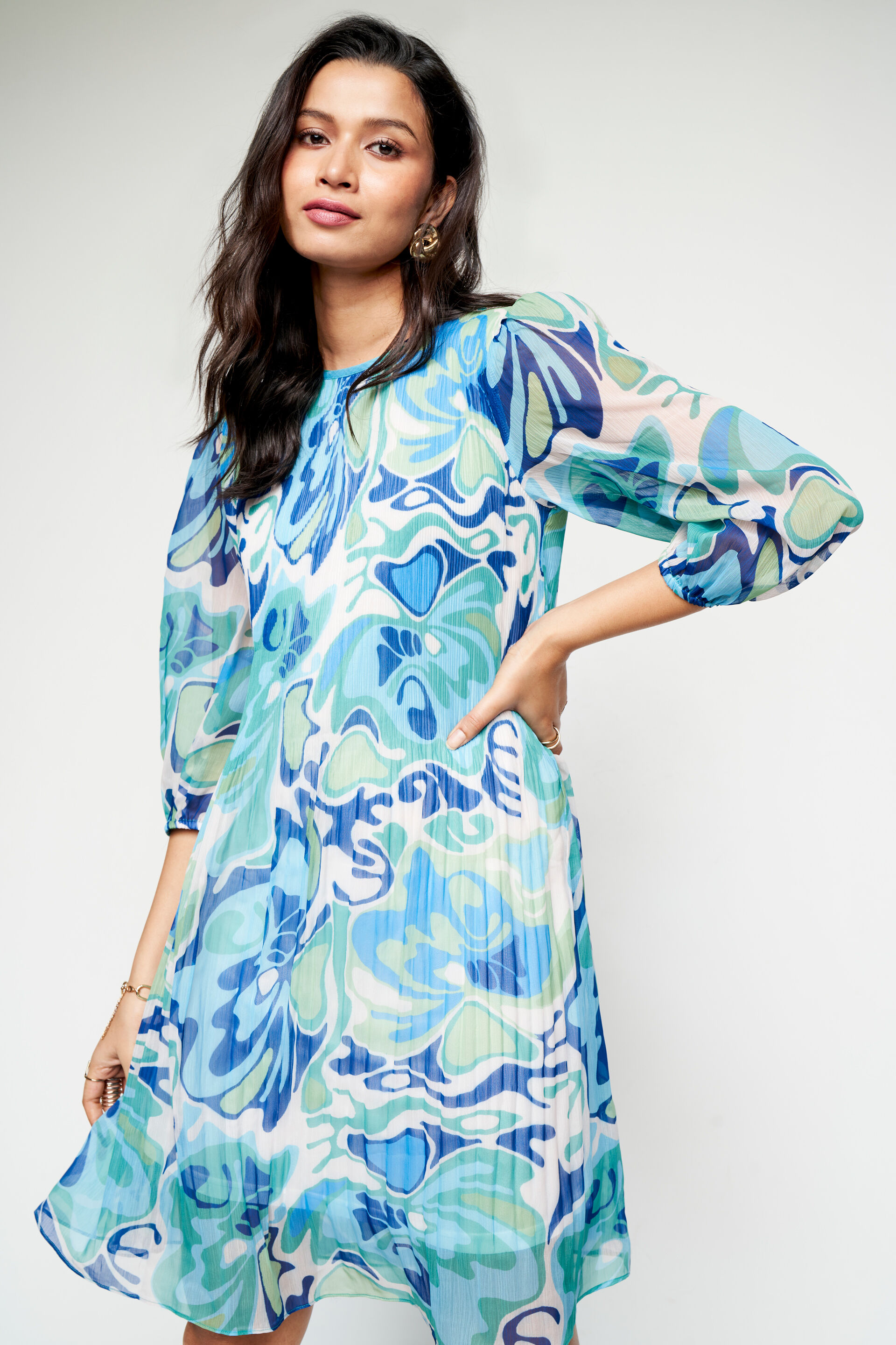 Lagoona Dress, Blue, image 1